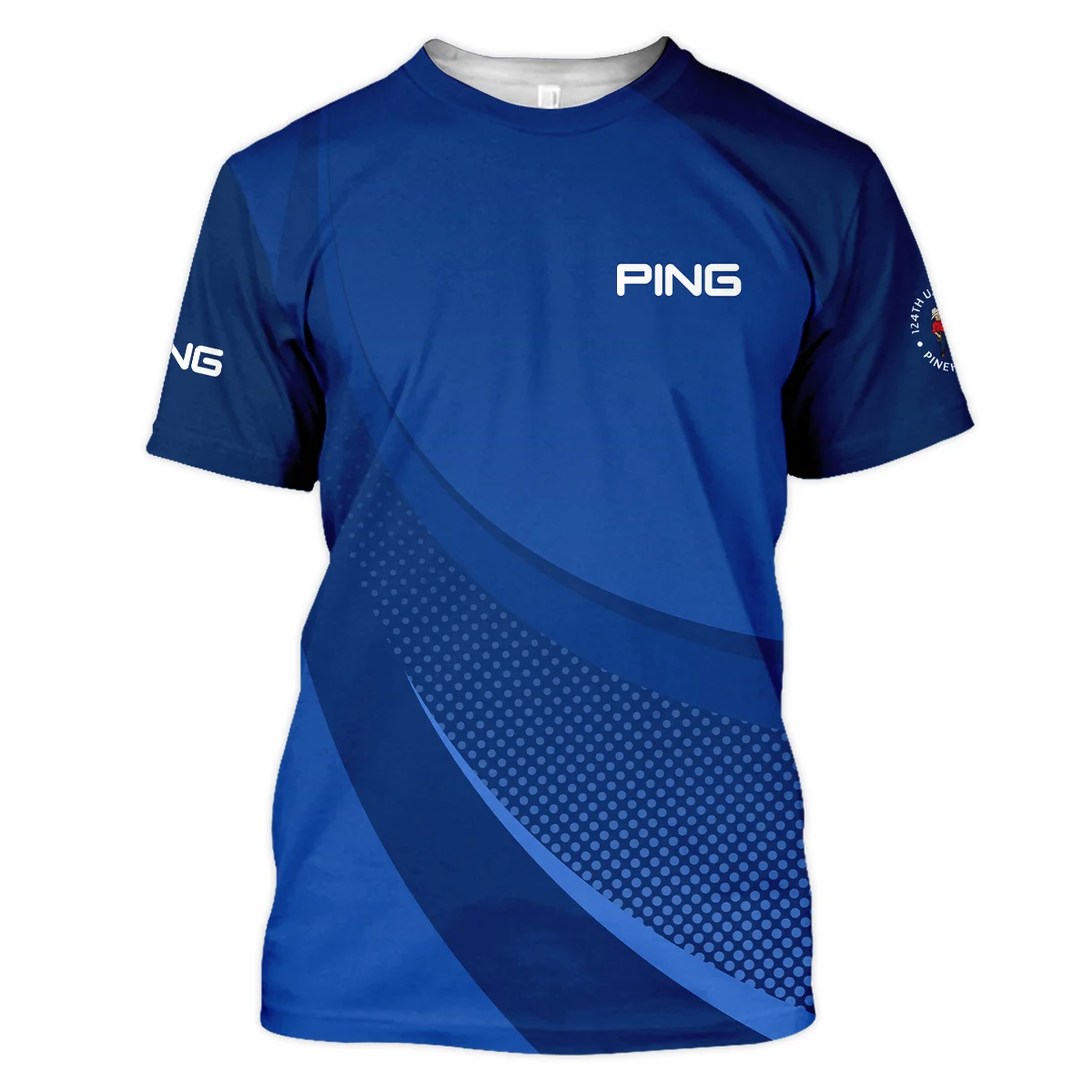 Ping 124th U.S. Open Pinehurst Golf Sport Unisex T-Shirt Dark Blue Gradient Halftone Pattern All Over Print T-Shirt