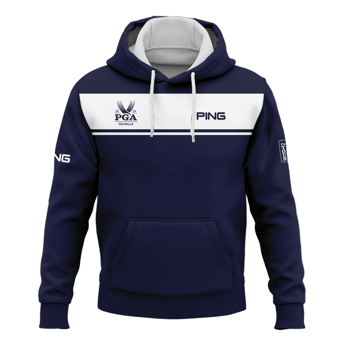 Ping 2024 PGA Championship Golf Hoodie Shirt Sports Dark Blue White All Over Print Hoodie Shirt