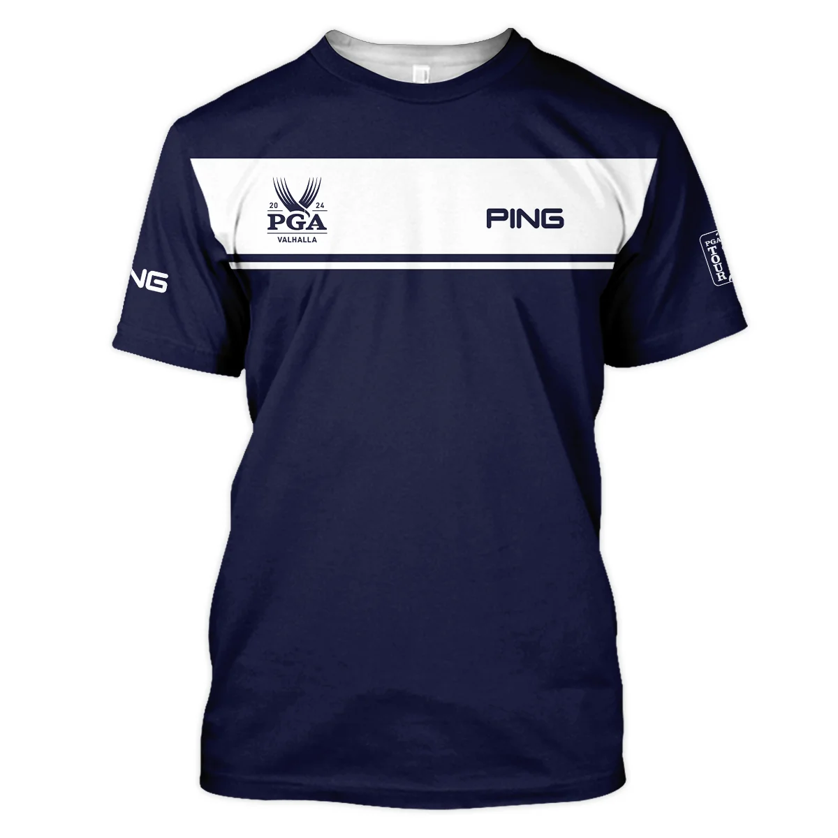 Ping 2024 PGA Championship Golf Unisex T-Shirt Sports Dark Blue White All Over Print T-Shirt