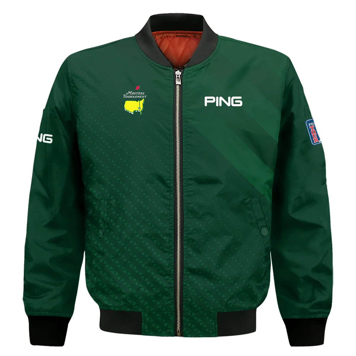 Ping Gradient Dark Green Abstract Pattern Masters Tournament Bomber Jacket Style Classic Bomber Jacket