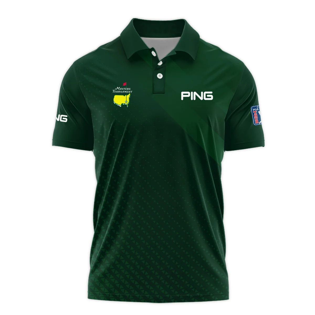 Ping Gradient Dark Green Abstract Pattern Masters Tournament Polo Shirt Style Classic Polo Shirt For Men