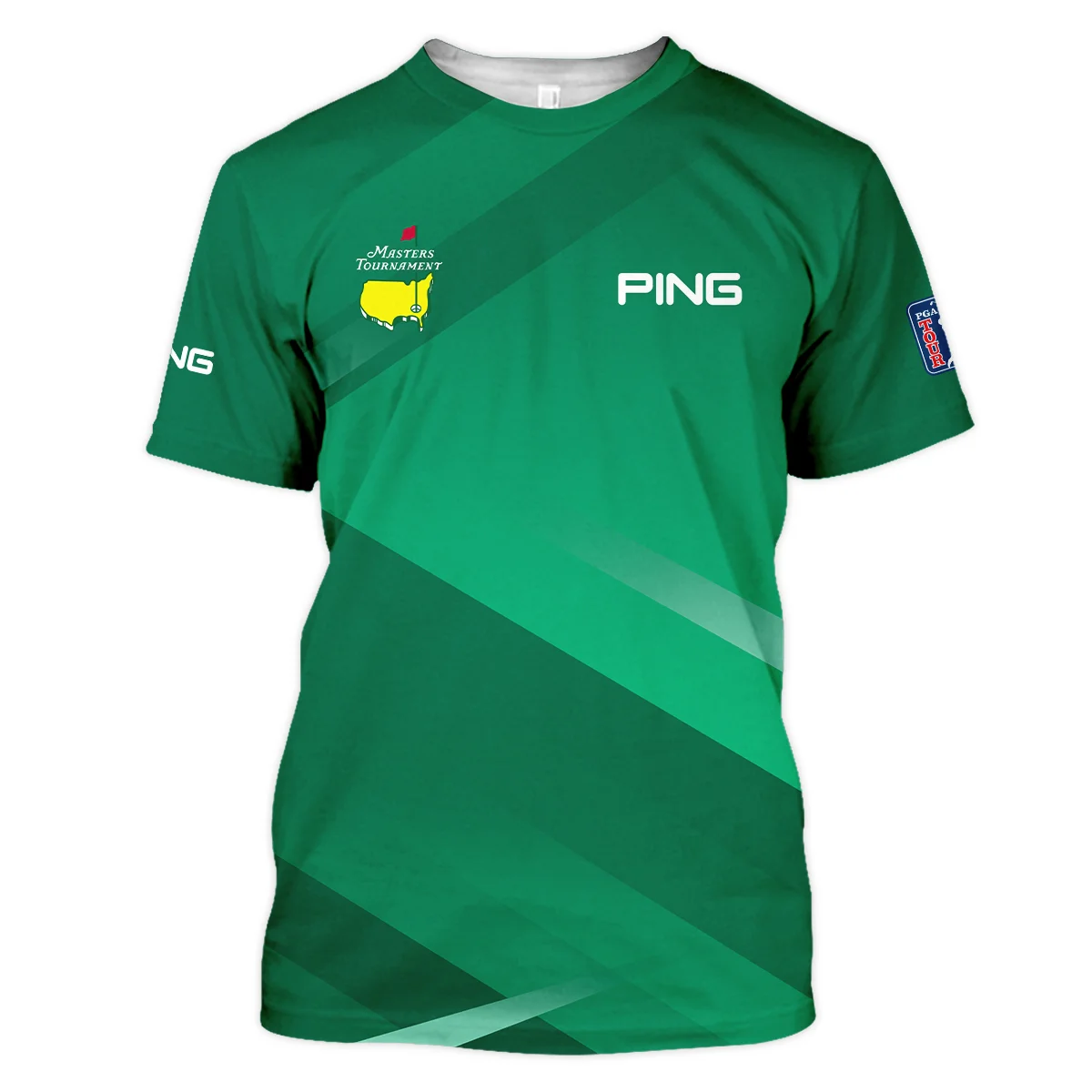 Ping Masters Tournament Golf Unisex T-Shirt Green Gradient Pattern Sports All Over Print T-Shirt