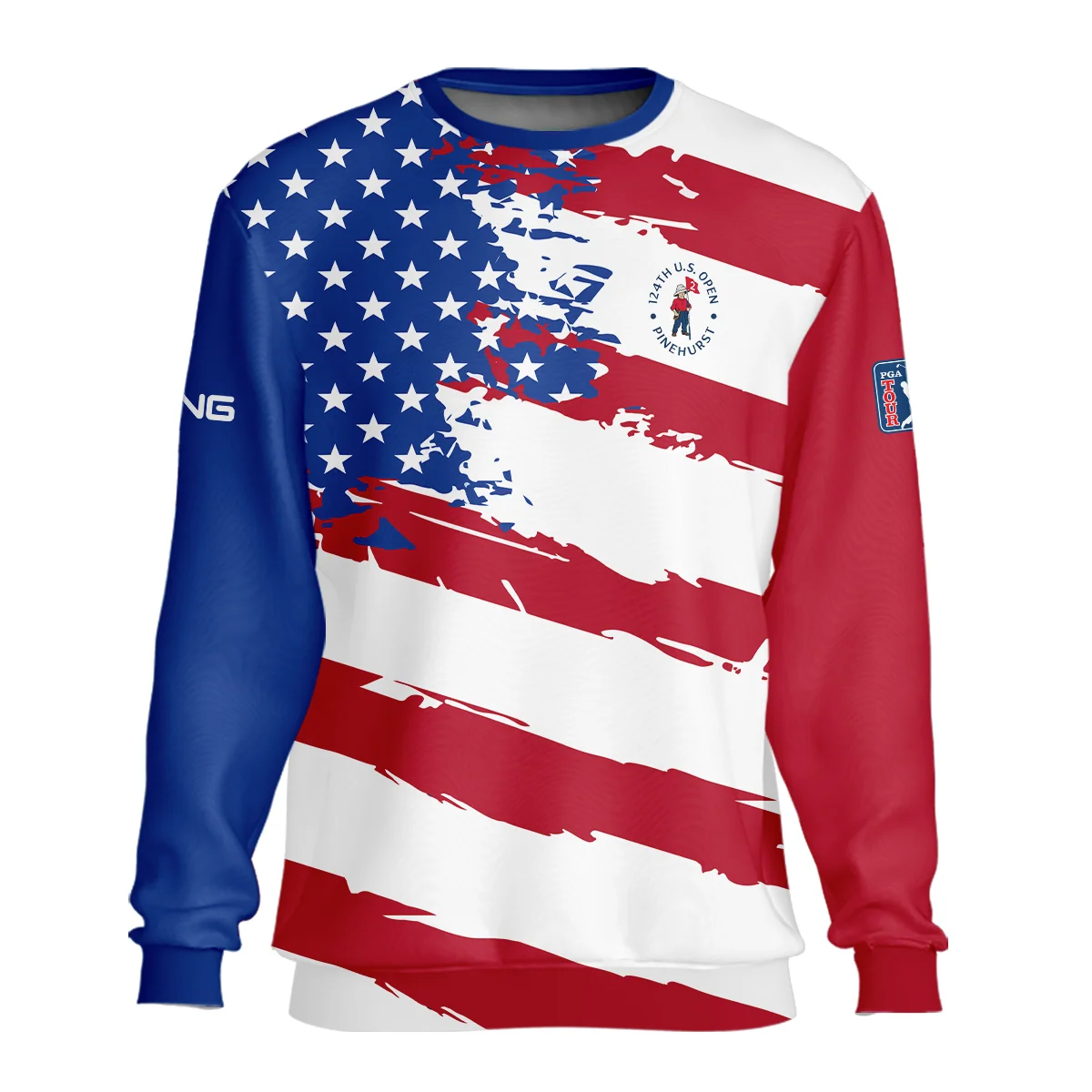 Ping US Flag Blue Red Stars 124th U.S. Open Pinehurst Unisex Sweatshirt Style Classic Sweatshirt