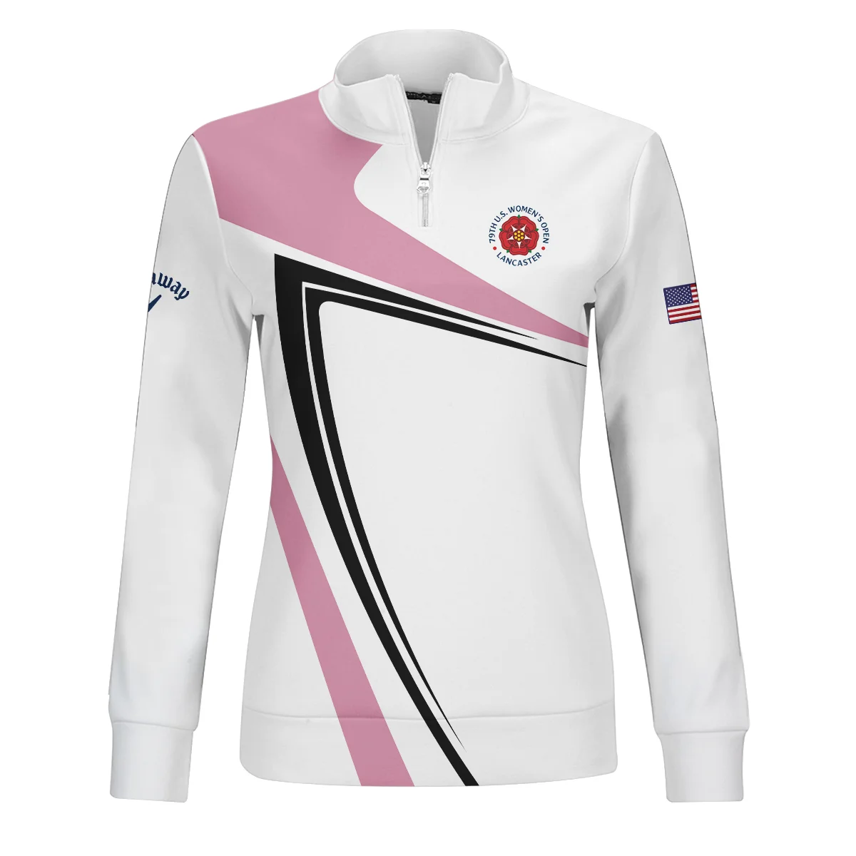 Pink Black Golf Pattern 79th U.S. Women’s Open Lancaster Callaway Quater Zip Women