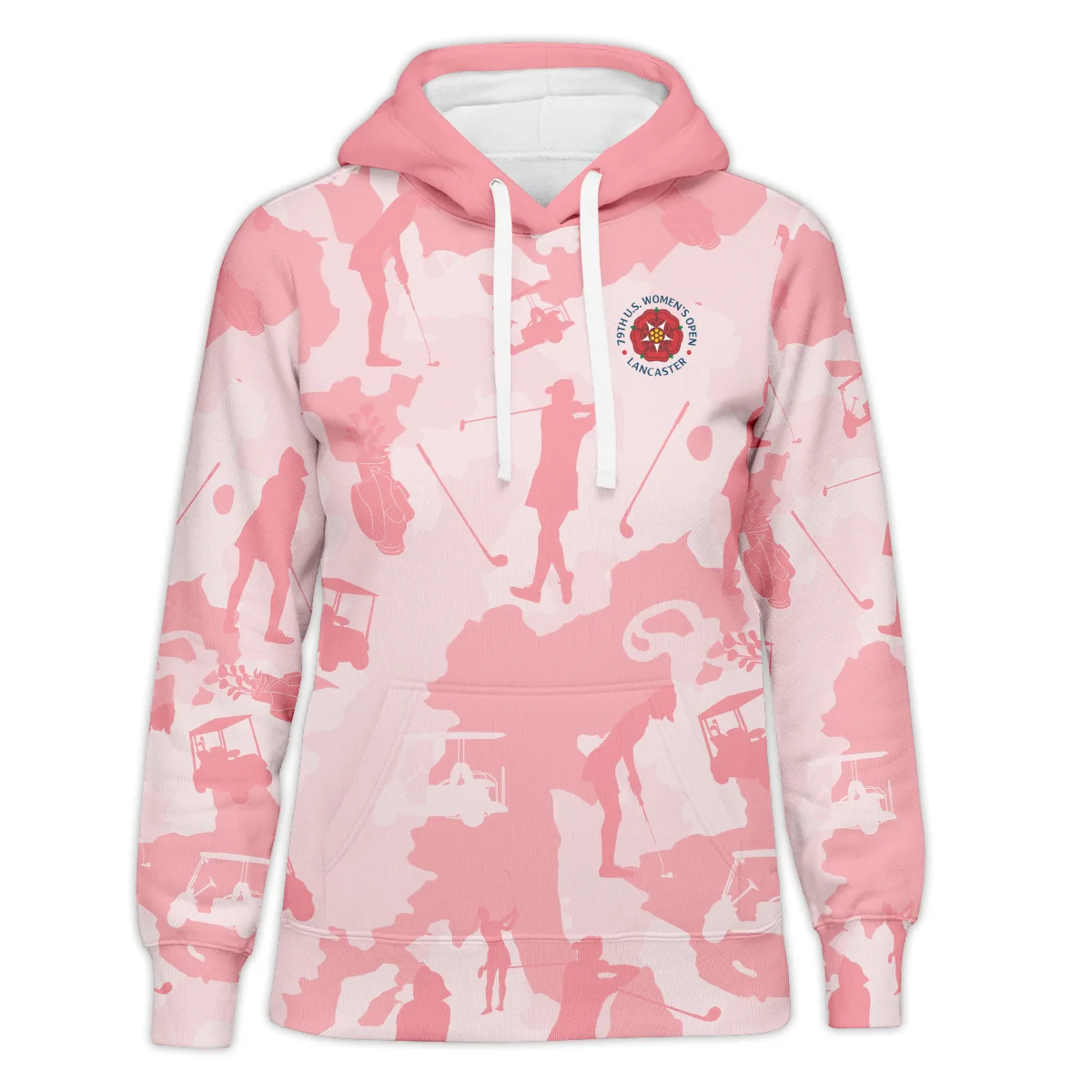 Pink Color Camo 79th U.S. Women’s Open Lancaster Hoodie Shirt Pink Color All Over Print Hoodie Shirt