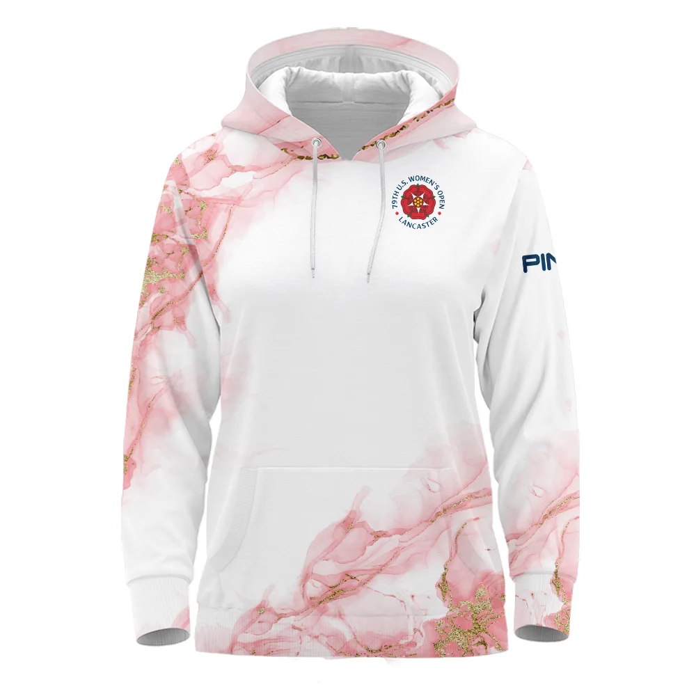 Pink Gold Marble 79th U.S. Women’s Open Lancaster Ping Hoodie Shirt Golf Sport All Over Print Hoodie Shirt