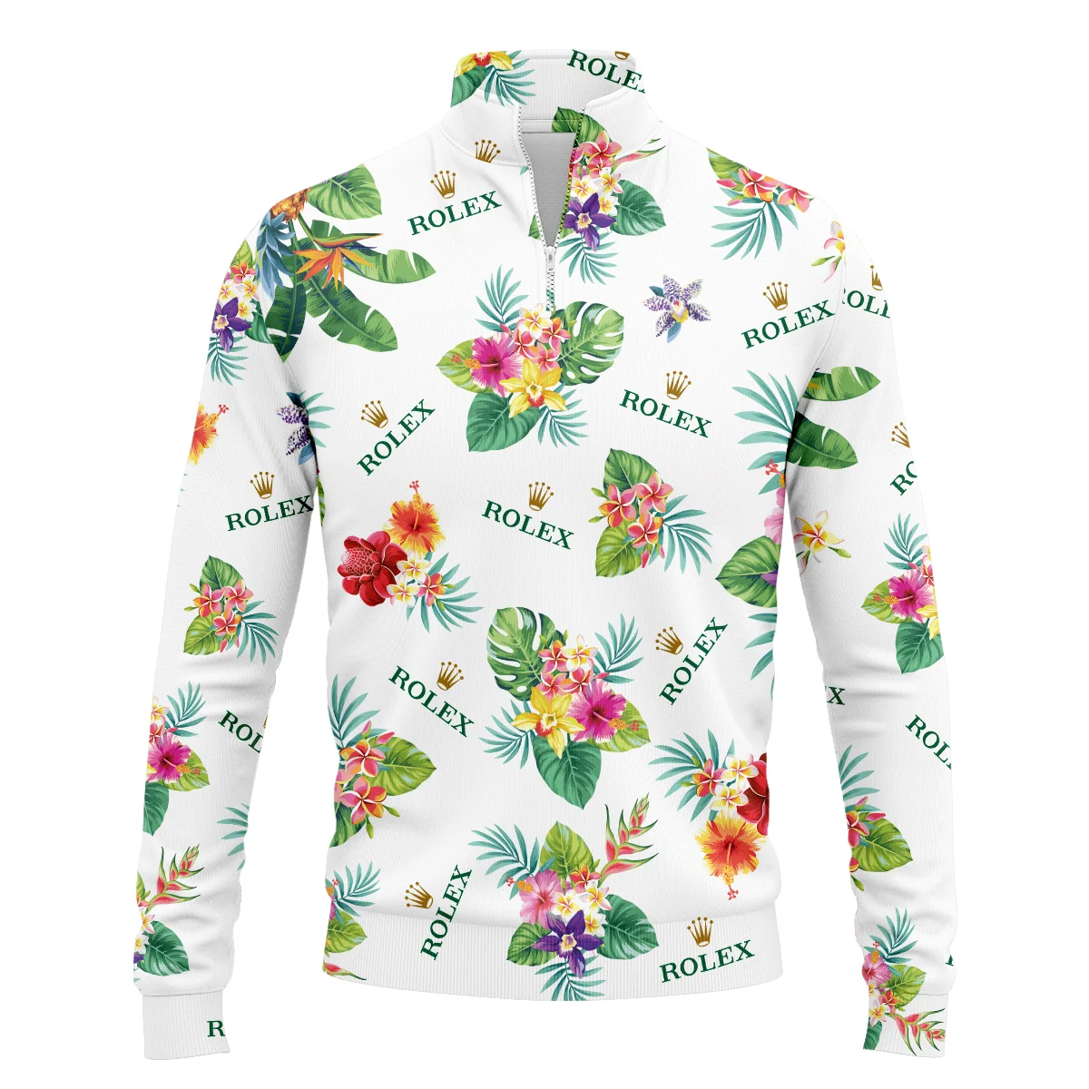 Rolex Hawaiian Flower Quarter-Zip Jacket Style Classic Quarter-Zip Jacket