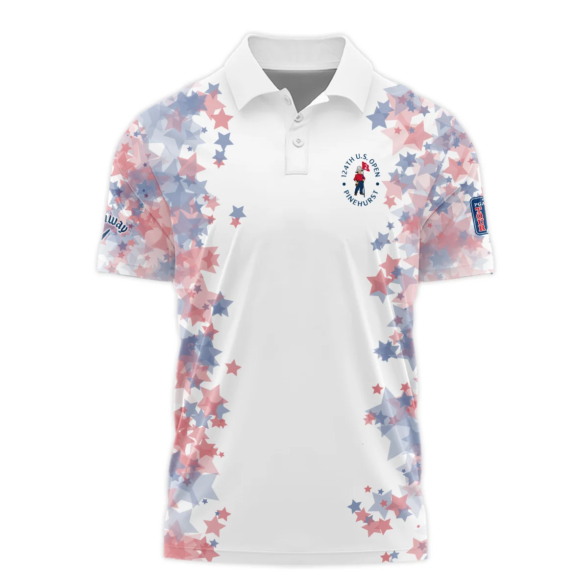 Special Version 124th U.S. Open Pinehurst Callaway Polo Shirt Coloured Stars Polo Shirt For Men