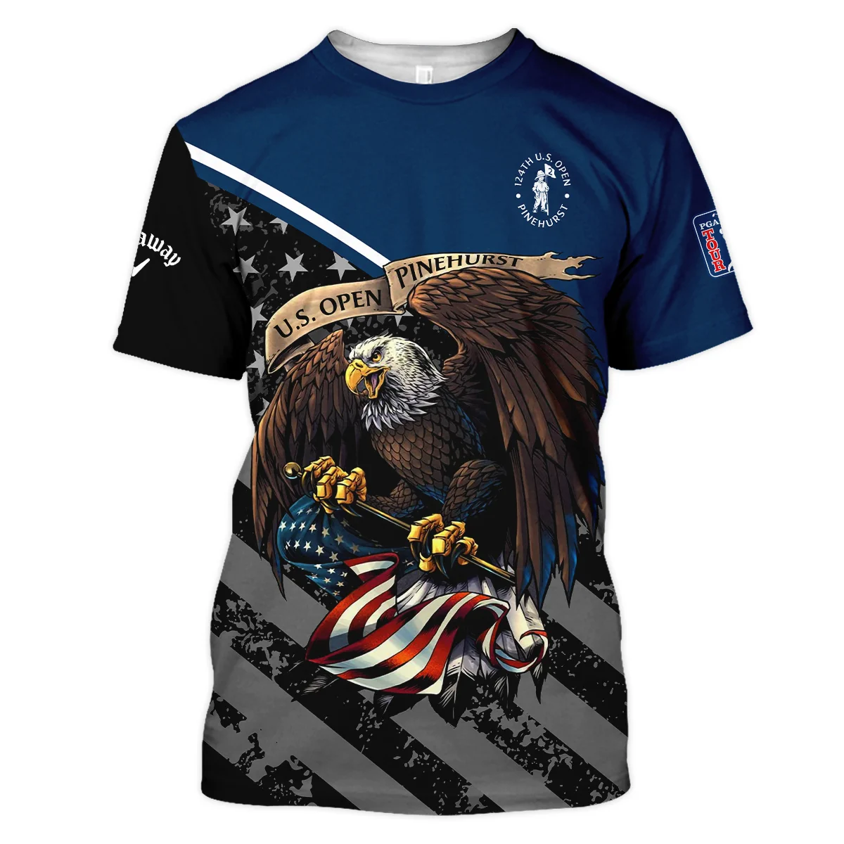 Special Version 124th U.S. Open Pinehurst Callaway Unisex T-Shirt Color Blue Eagle USA  T-Shirt