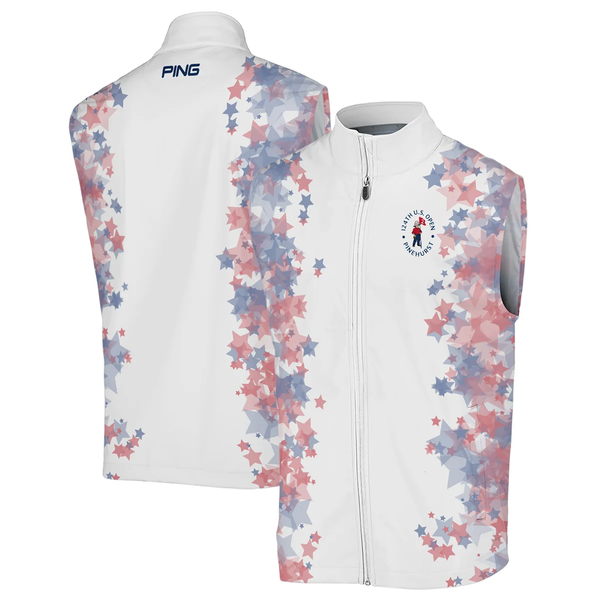 Special Version 124th U.S. Open Pinehurst Ping Sleeveless Jacket Coloured Stars Sleeveless Jacket