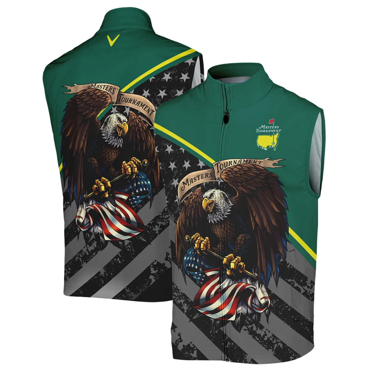 Special Version Golf Masters Tournament Callaway Sleeveless Jacket Egale USA Green Color Golf Sports All Over Print Sleeveless Jacket