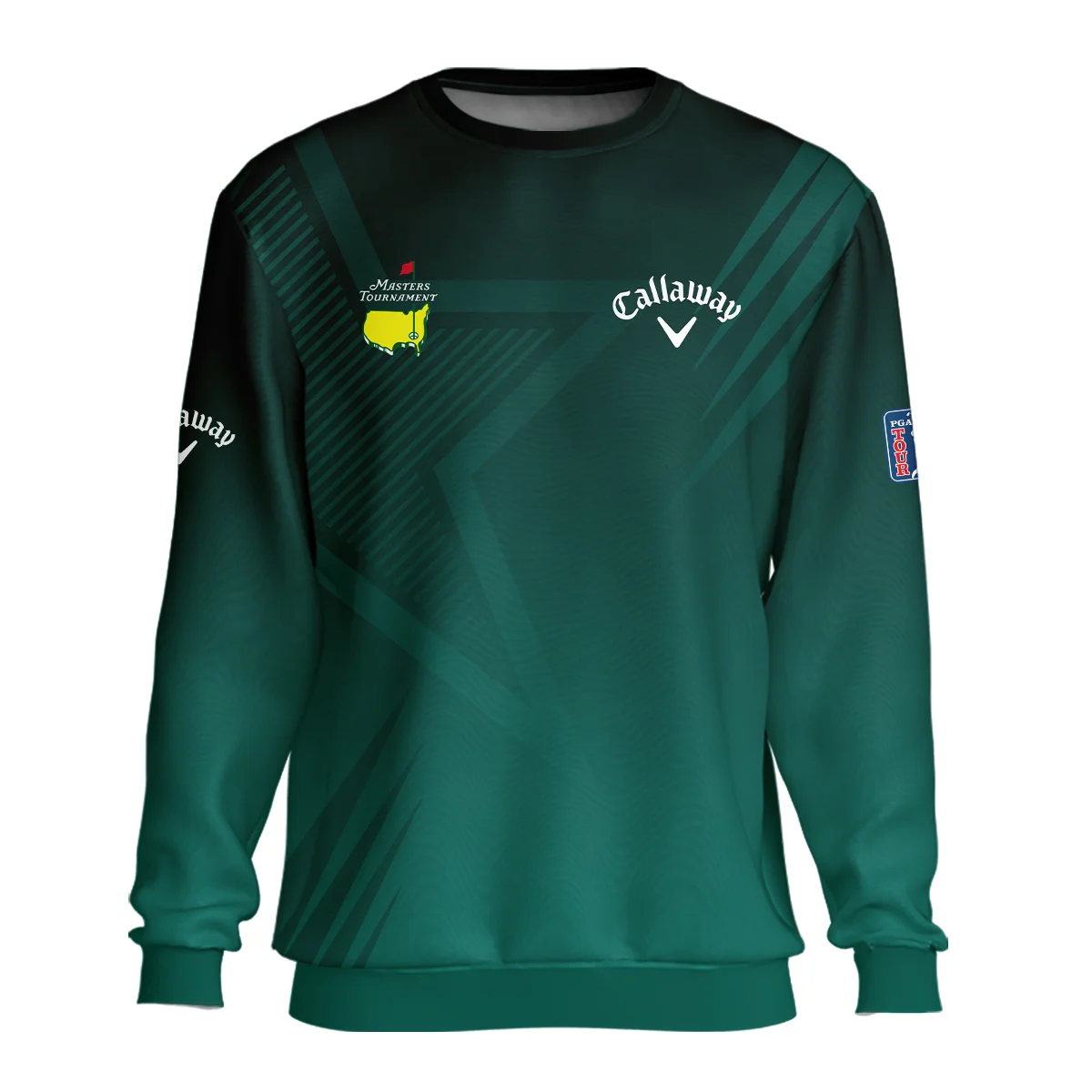 Sports Callaway Masters Tournament Unisex Sweatshirt Star Pattern Dark Green Gradient Golf Sweatshirt