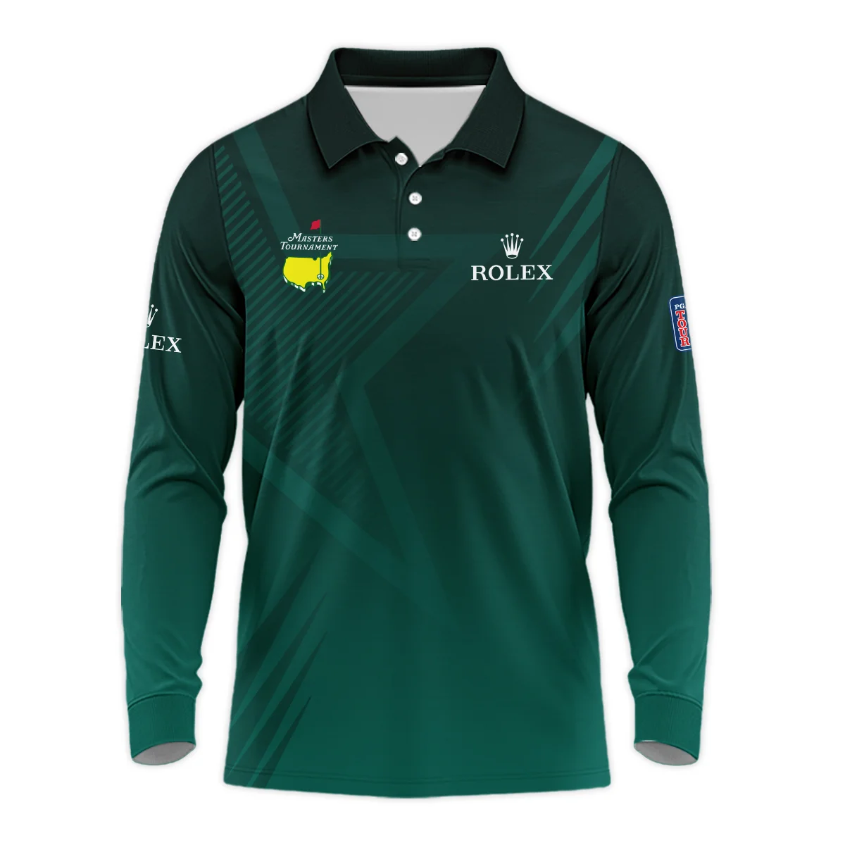 Sports Ping Masters Tournament Bomber Jacket Star Pattern Dark Green Gradient Golf Long Polo Shirt Style Classic Long Polo Shirt For Men