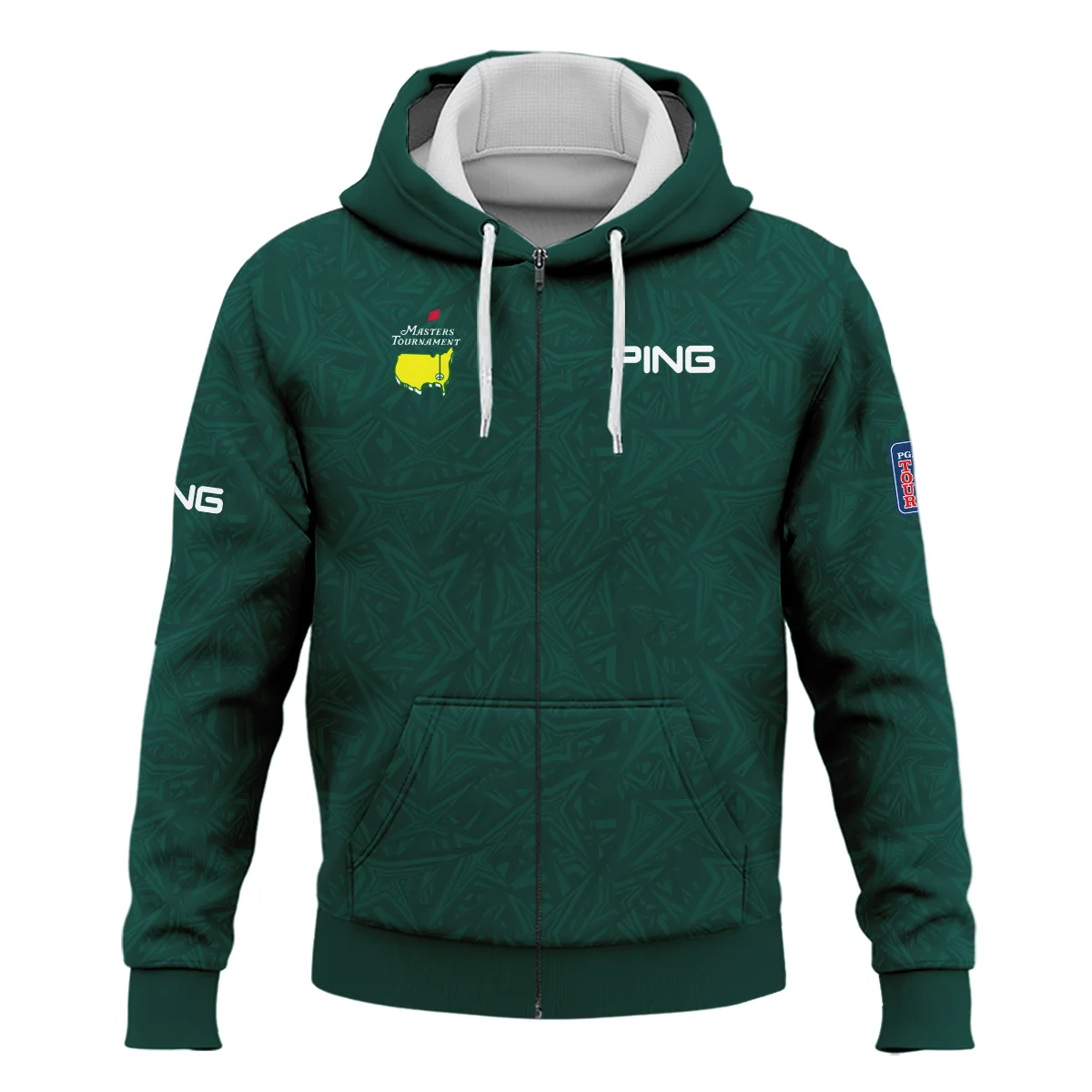 Stars Dark Green Abstract Sport Masters Tournament Ping Zipper Hoodie Shirt Style Classic Zipper Hoodie Shirt