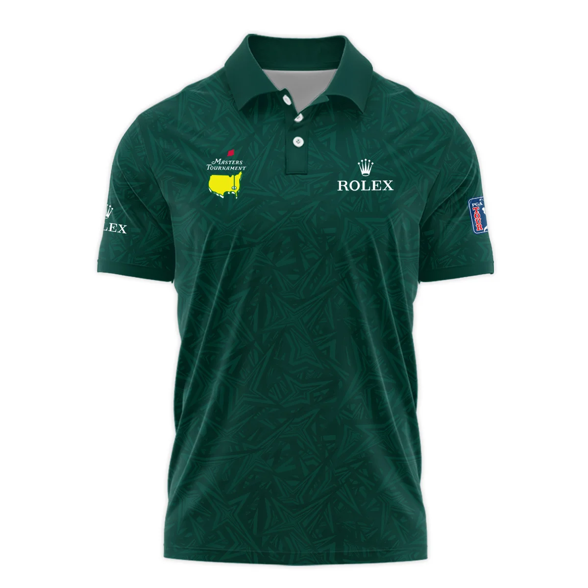 Stars Dark Green Abstract Sport Masters Tournament Rolex Polo Shirt Style Classic Polo Shirt For Men