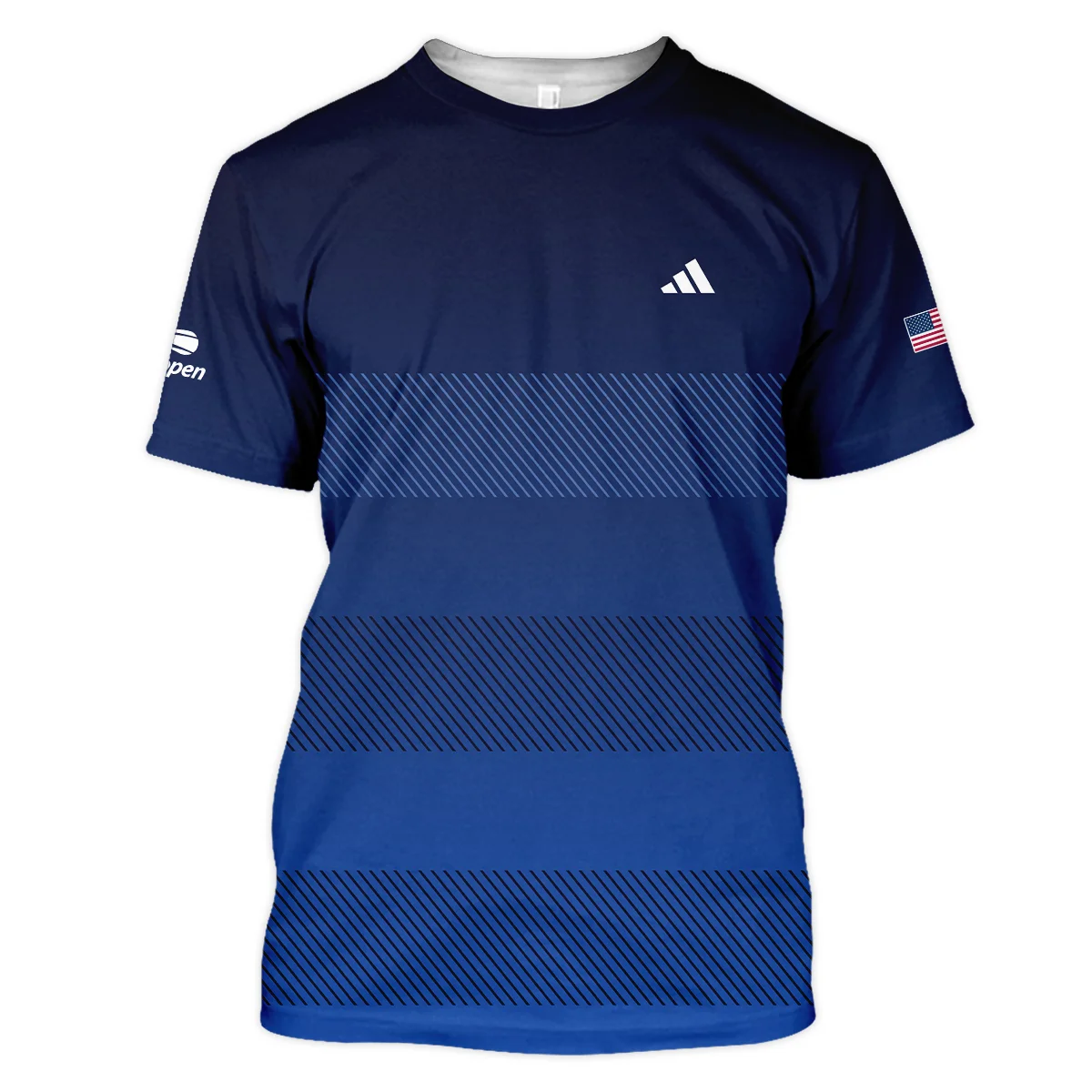 Straight Line Dark Blue Background US Open Tennis Champions Adidas Unisex T-Shirt Style Classic T-Shirt