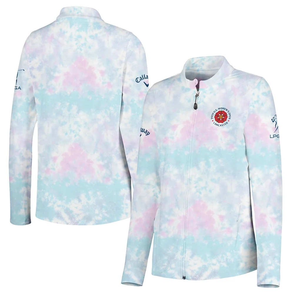 Tie dye Pattern 79th U.S. Women’s Open Lancaster Callaway Full-Zip Jacket Blue Mix Pink All Over Print Full-Zip Jacket