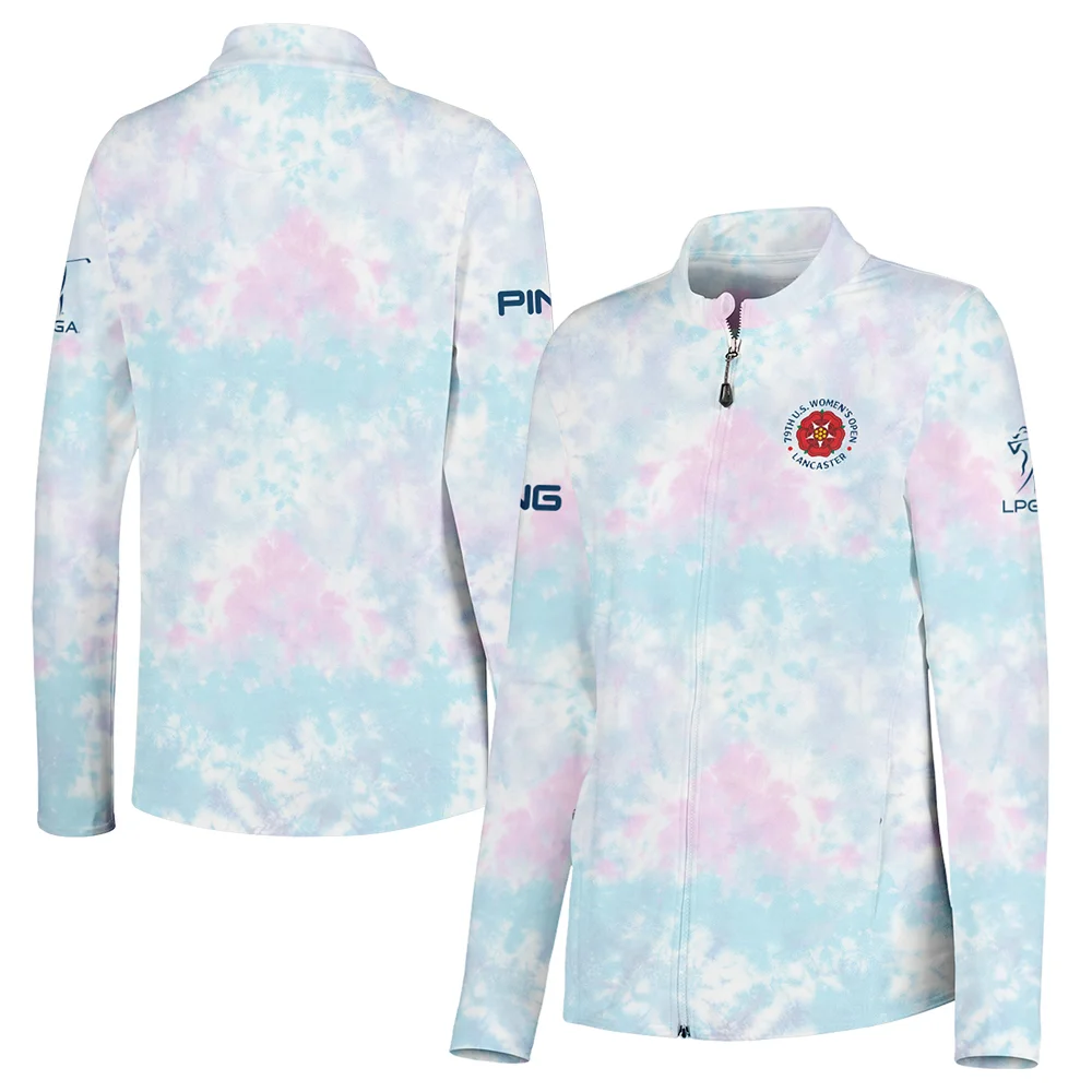 Tie dye Pattern 79th U.S. Women’s Open Lancaster Ping Full-Zip Jacket Blue Mix Pink All Over Print Full-Zip Jacket