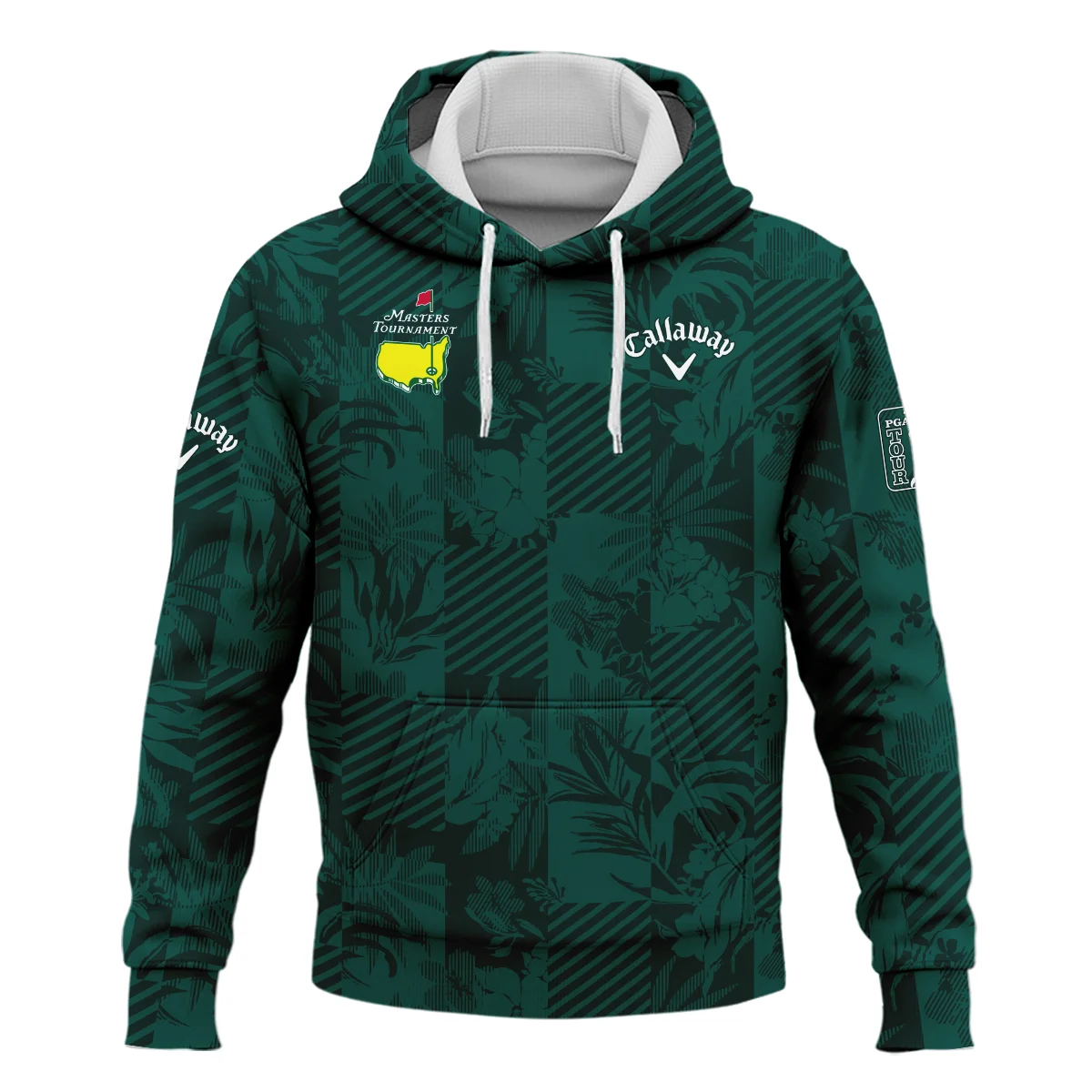 Tropical Leaves ,Foliage With Geometric Stripe Pattern Golf Masters Tournament Callaway Hoodie Shirt Style Classic Hoodie Shirt