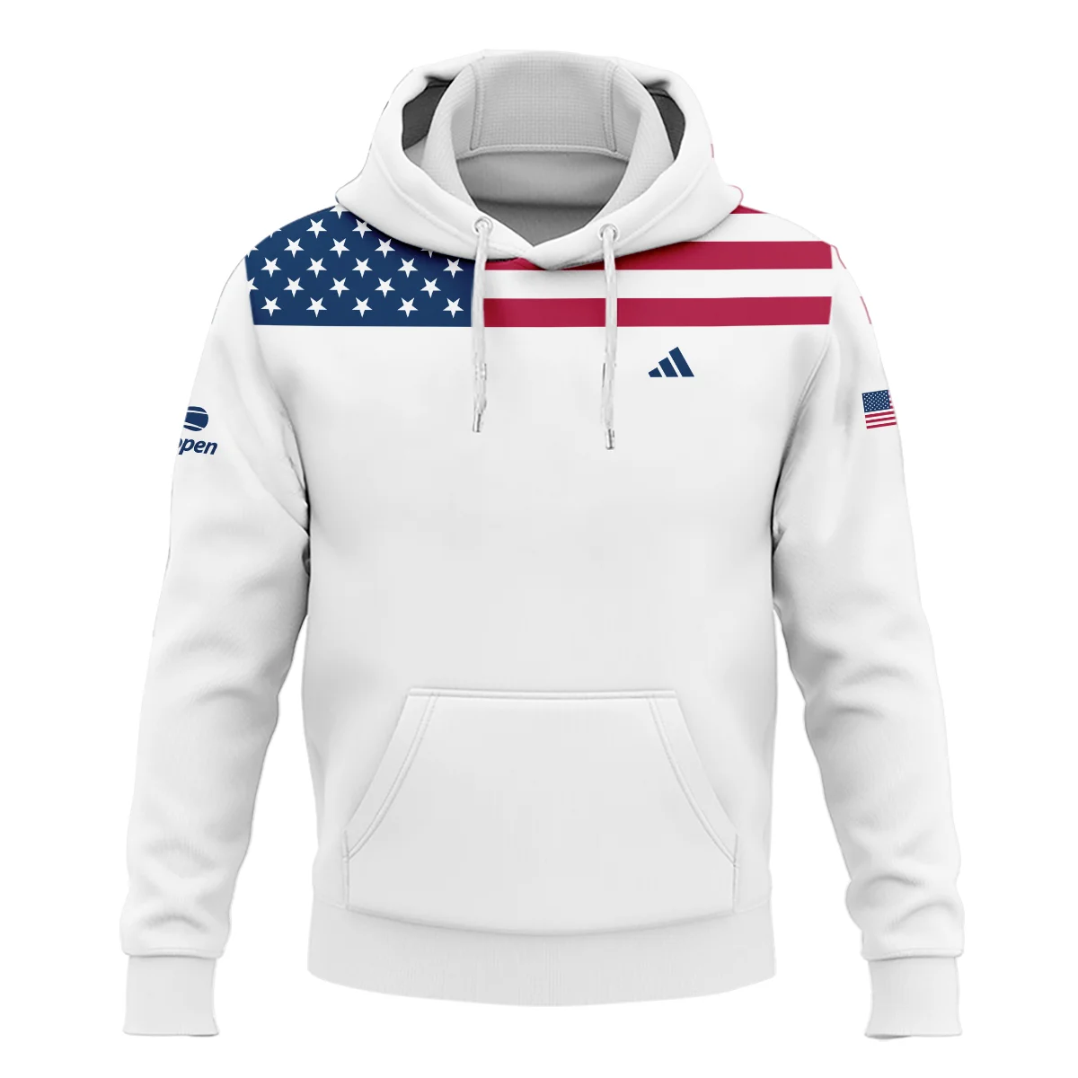 US Open Tennis Champions Adidas USA Flag White Hoodie Shirt Style Classic Hoodie Shirt