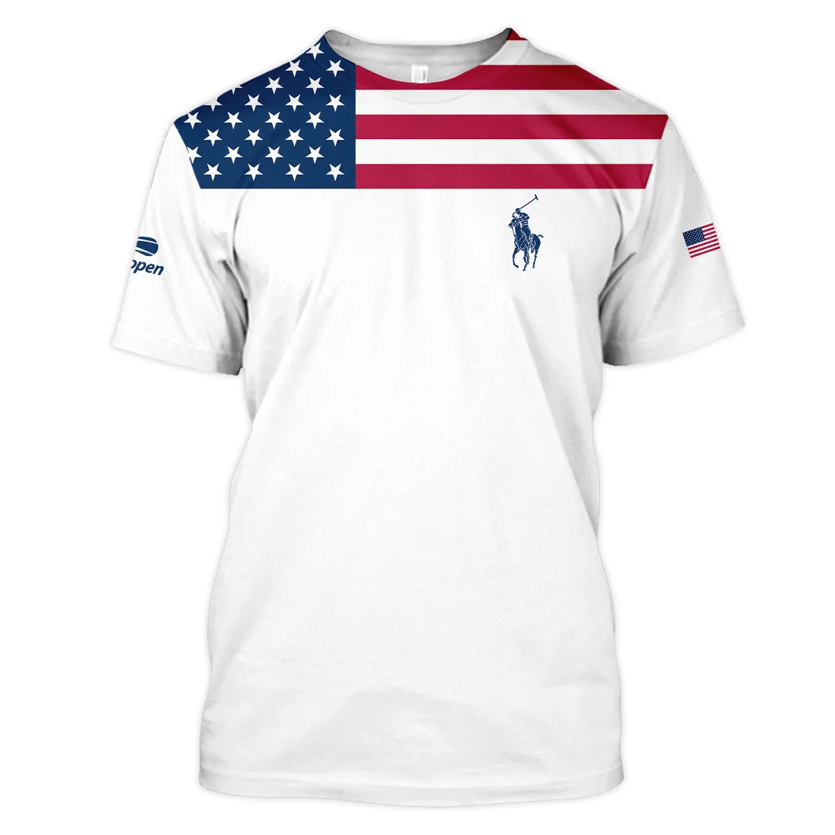 US Open Tennis Champions Ralph Lauren USA Flag White Unisex T-Shirt Style Classic T-Shirt