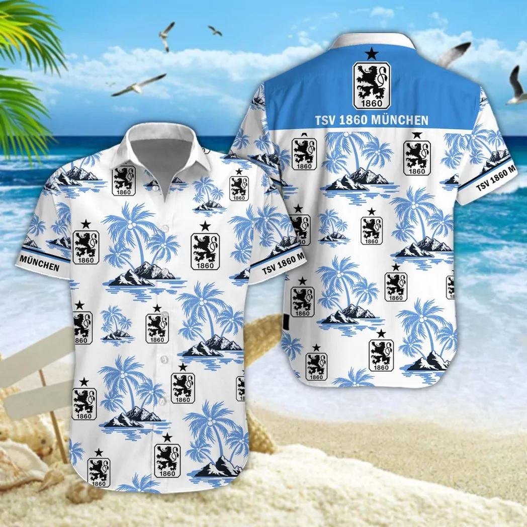 1860 Munich Hawaiian Shirt Style Classic Oversized Hawaiian, Unisex Hawaiian Shirt Trending Summer