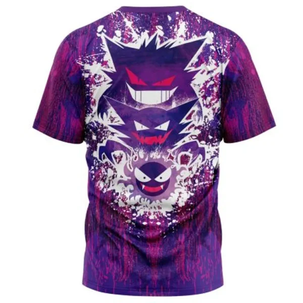 Trippy Ghostly Evolution Gastly Haunter Gengar Pokemon T-Shirt