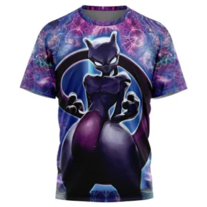 Trippy Cosmic Mewtwo Pokemon T-Shirt