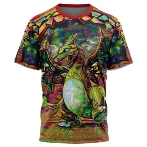 Trippy Charizard Pokemon T-Shirt