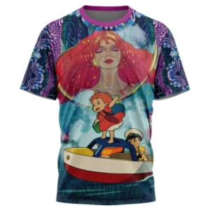 Trippy Ponyo Studio Ghibli T-Shirt