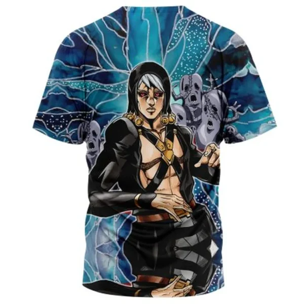 Trippy Risotto Nero Metallic Jojo Bizarre Adventure T-Shirt