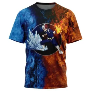 Burning Fire Shoto My Hero Academia T-Shirt