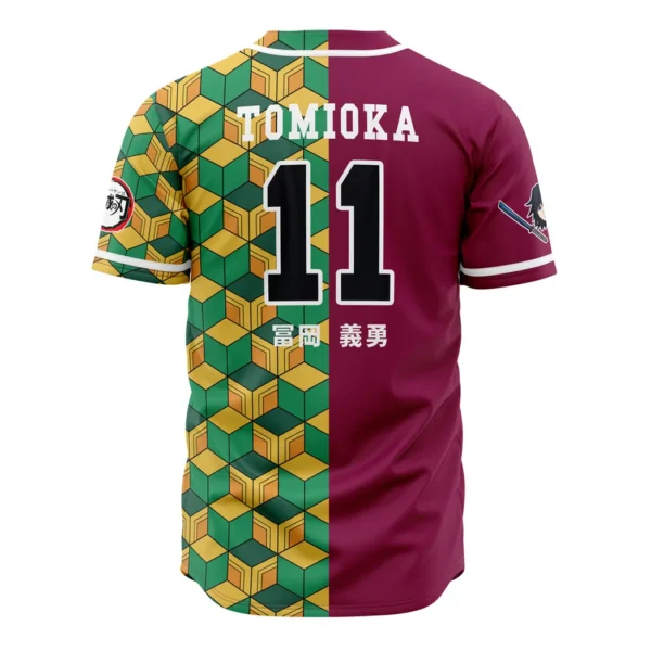 Hashira Giyu Tomioka Demon Slayer Baseball Jersey