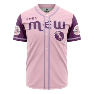 Mew Pokemon Baseball Jersey