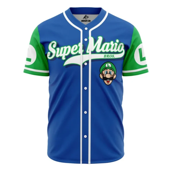 Luigi Super Mario Bros Baseball Jersey