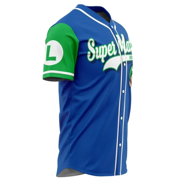 Luigi Super Mario Bros Baseball Jersey