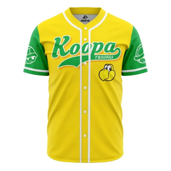 Koopa Troopas Super Mario Bros Baseball Jersey