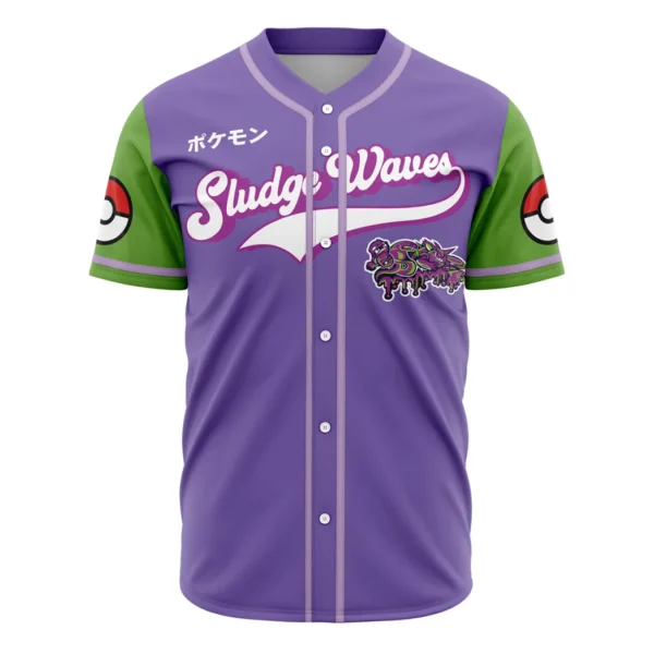 Sludge Waves Pokemon Baseball Jersey