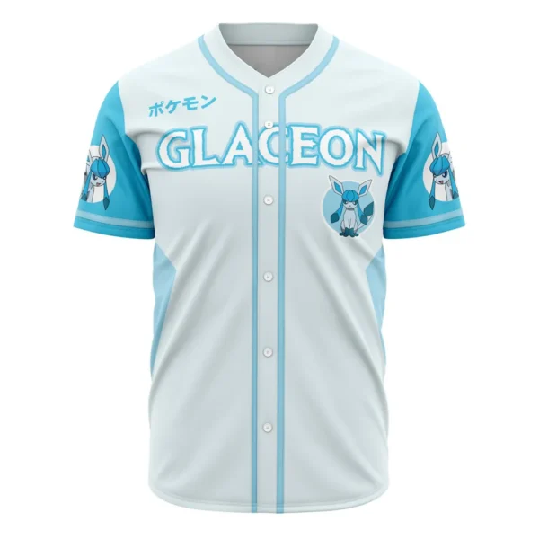 Glaceon Eeveelution Pokemon Baseball Jersey