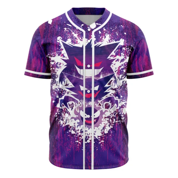 Trippy Ghostly Evolution Gastly Haunter Gengar Pokemon Baseball Jersey