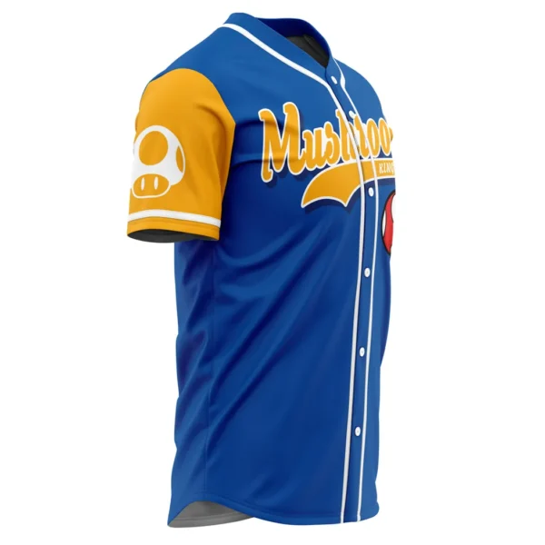 Toad Mushroom Kingdom Super Mario Bros Baseball Jersey