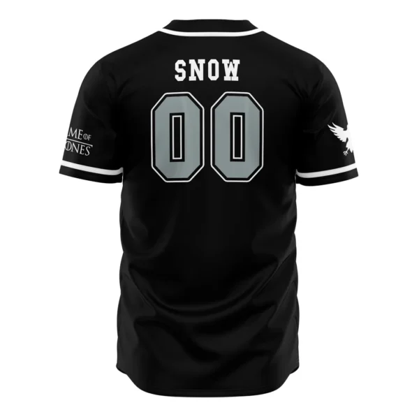 Crows Snow Game of Thrones Baseball Jersey