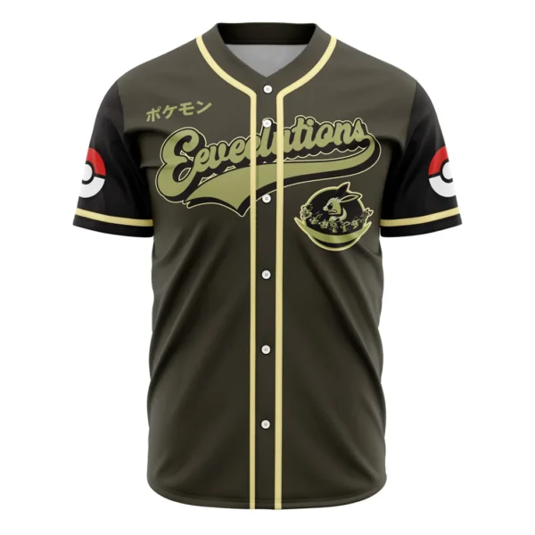 Eeveelutions Army Pokemon Baseball Jersey