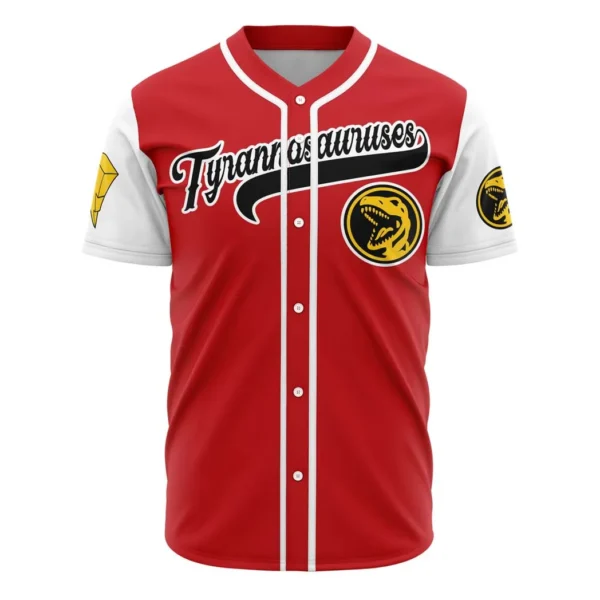 Red Tyrannosauruses Jason Lee Scott Power Rangers Baseball Jersey