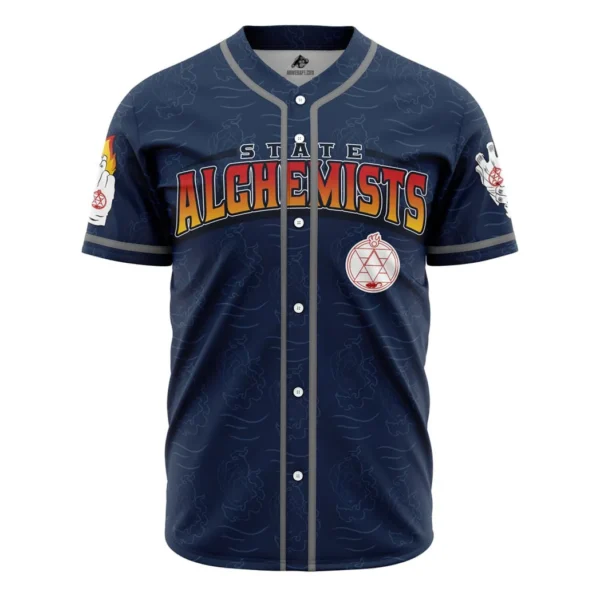 State Alchemists Mustang Fullmetal Alchemist Baseball Jersey