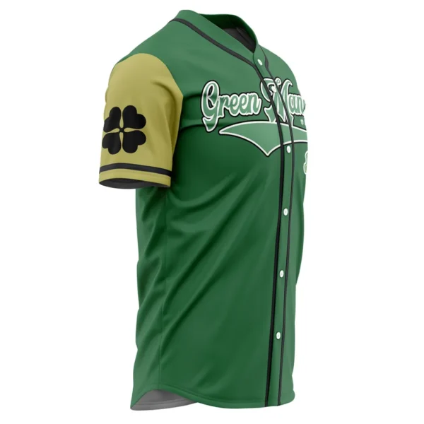 Green Mantises Black Clover Baseball Jersey