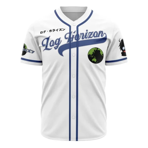 Shiroe Black Heart Glasses Log Horizon Baseball Jersey