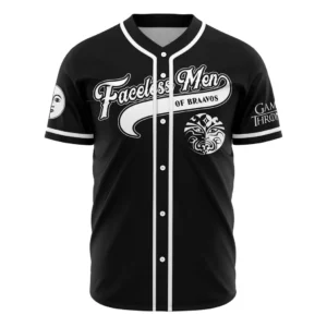 Faceless Men of Braavos Jaqen Game of Thrones Baseball Jersey