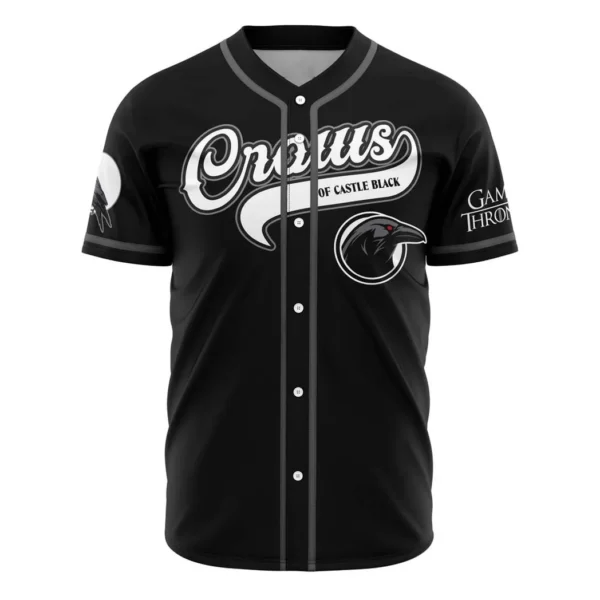 Crows of Castle Black Snow Game of Thrones Baseball Jersey