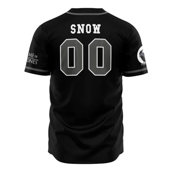 Crows of Castle Black Snow Game of Thrones Baseball Jersey